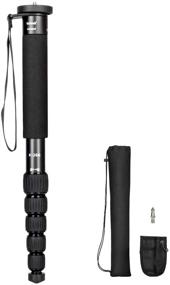 img 4 attached to 📷 Koolehaoda K-266 Black: Compact Portable Photography 6-Section Monopod, Max Load 10kg/22lbs, Folding Size 15-inch, Aluminum Alloy Unipod Stick