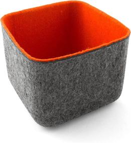 img 2 attached to 🧡 Three By Three Seattle Felt Organizer in Vibrant Orange, 5 x 5 Inch: Keep Your Space Tidy and Stylish!