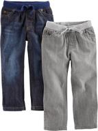 simple joys by carter's: toddler boys' 2-pack clothing set with jeans logo