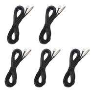 🌡️ drok 5-pack 10k b3950 temperature probe with -25 to 125 degree celsius temp sensor, 3 meters or 9.8 feet long sensitive stainless steel ntc temperature sensor probe logo