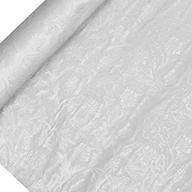 high-quality white floral foil wrapping paper - 20 inches by 10 yards | elegant gift wrap logo