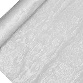 img 4 attached to High-Quality White Floral Foil Wrapping Paper - 20 Inches by 10 Yards | Elegant Gift Wrap