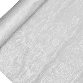 img 3 attached to High-Quality White Floral Foil Wrapping Paper - 20 Inches by 10 Yards | Elegant Gift Wrap