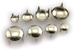 img 2 attached to 🔩 RuiLing 120pcs Silver DIY Nailhead Round Dome Studs Assorted Kit for Leathercraft Rivet Metal Punk Spikes - Ideal for Punk Rock Leather Craft, Clothing, Belts, Bags, Shoes, and Jewelry Decorations - Available in 6/8/10/12mm Sizes