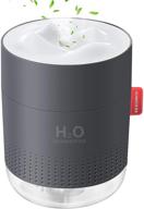 🏠 fopcc 500ml portable humidifier - mini cool mist humidifier with nightlight, usb personal auto shut-off - ultra-quiet, 2 spray modes - ideal for home, bedroom, office, baby, and travel (gray) logo