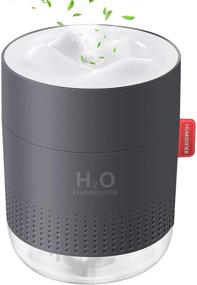 img 2 attached to 🏠 FoPcc 500ml Portable Humidifier - Mini Cool Mist Humidifier with NightLight, USB Personal Auto Shut-Off - Ultra-Quiet, 2 Spray Modes - Ideal for Home, Bedroom, Office, Baby, and Travel (Gray)