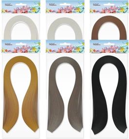 img 1 attached to 🌈 JUYA Single Color Quilling Strips Set - 600 Strips in 6 Colors, 39cm Length, 5mm Width