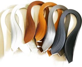 img 3 attached to 🌈 JUYA Single Color Quilling Strips Set - 600 Strips in 6 Colors, 39cm Length, 5mm Width