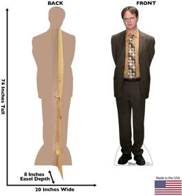 img 3 attached to 👨 Enhanced Graphics Dwight Schrute Life-Size Cardboard Cutout Standup - The Office (TV Series) - Realistic 3D Detailing Included