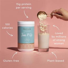 img 1 attached to Tone It Up Organic Plant Based Protein Powder for Women - Sugar-Free, Gluten-Free, Dairy-Free, and Kosher - 15g of Pea Protein