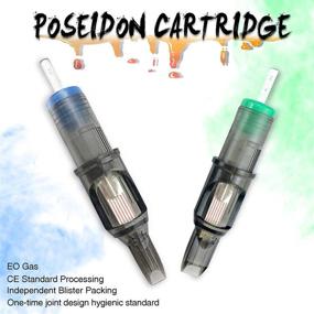 img 3 attached to 🔒 50Pcs Poseidon Tattoo Cartridge Needles - Assorted Mixed Sizes: Round Liner Shader Magnum, Curved/Round Mag - 5RL 7RL 9RL 5RS 7RS 9RS 15M1 21M1 15CM 21CM - Disposable Membrane Tattoo Needles