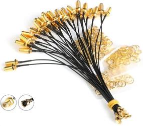 img 4 attached to 🔌 HiLetgo 5pcs IPX IPEX U.FL to SMA Female Pigtail Antenna Wi-Fi Coaxial Cable - Low Loss, 6 inch (15cm)