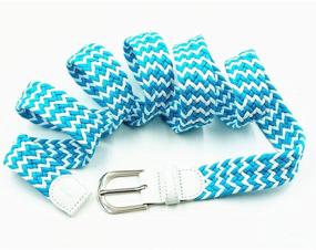 img 1 attached to COOL LACE Braided Genuine Leather Men's Accessories for Belts