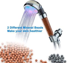 img 1 attached to 💦 Enhance Your Shower Experience with JIDOO GIFT ZEN LED Shower Head - High Pressure, Water Saving, Colorful Light for Dry Skin & Hair - Includes 60inch Hose and Bracket