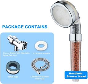 img 2 attached to 💦 Enhance Your Shower Experience with JIDOO GIFT ZEN LED Shower Head - High Pressure, Water Saving, Colorful Light for Dry Skin & Hair - Includes 60inch Hose and Bracket