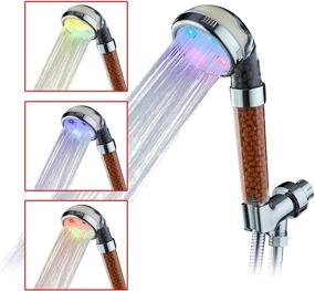 img 3 attached to 💦 Enhance Your Shower Experience with JIDOO GIFT ZEN LED Shower Head - High Pressure, Water Saving, Colorful Light for Dry Skin & Hair - Includes 60inch Hose and Bracket