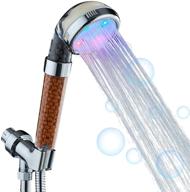 💦 enhance your shower experience with jidoo gift zen led shower head - high pressure, water saving, colorful light for dry skin & hair - includes 60inch hose and bracket logo