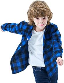 img 2 attached to 👕 Plaid Button Down Shirt for Men by Betusline Boys