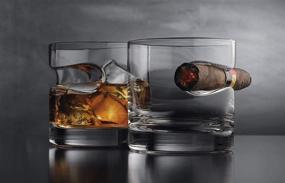 img 2 attached to 🥃 Godinger Cigar Whiskey Glass - Whiskey Glasses with Indented Cigar Rest, Ideal Gifts for Men and Cigar Enthusiasts