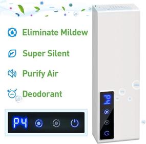 img 4 attached to 🌬️ Advanced Air Purifier Deodorizer: Double Function, Digital Display, 4 Modes. Remove Odor, Oil Smoke & Refresh Air in Bathroom, Bedroom, Kitchen & Closets.