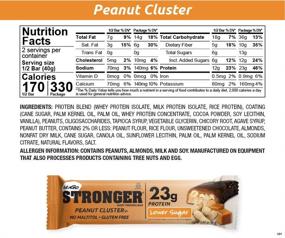 img 3 attached to 🥜 Nugo Stronger Peanut Cluster, High in Whey Protein (23g), Rich in Fiber (10g), Gluten-Free, Pack of 12
