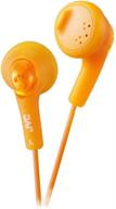 vibrant orange jvc haf160d gumy ear bud headphone: a bold audio experience! logo