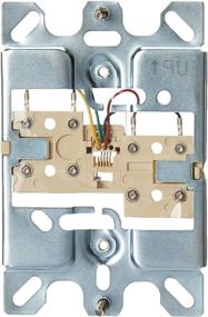 img 1 attached to Leviton C0256-SS Телефонная стеновая пластина для телефона - Поверхностный монтажный гнездовой разъем для легкой связи.