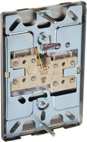 img 2 attached to Leviton C0256-SS Телефонная стеновая пластина для телефона - Поверхностный монтажный гнездовой разъем для легкой связи.