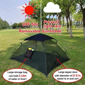 img 3 attached to 🐱 OUTINGPET Portable Cat Tent Outdoor Playpen: Pop Up Cat Enclosure with Sunshade, Anti-UV, and Outside Habitat Design - Perfect Play Tents for Cats and Small Animals!