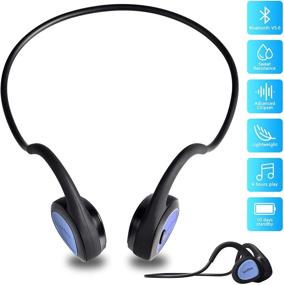 img 3 attached to LonFine Air Open Ear Bone Conduction Headphones – Wireless, Lightweight, Sweat Resistant Bluetooth Headsets for Running, Cycling, Hiking & Outdoor Calls – Painless Wearing with Built-in Microphones
