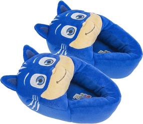 img 3 attached to PJ Masks Kids Slippers, Catboy and Gekko, Slip-On Socktop Slippers, Toddler Boys and Girls Sizes 5-12