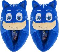 pj masks kids slippers, catboy and gekko, slip-on socktop slippers, toddler boys and girls sizes 5-12 logo