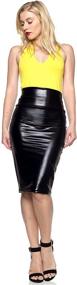 img 3 attached to 👗 Cemi Ceri Women's Leather Pencil Skirt - Women's Clothing