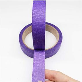 img 1 attached to Set of 3 Rolls: Purple Art Craft Tape – Removable Masking Tape for Multi-purpose DIY Labeling and Decoration - 1/2 Inch x 40 Yards & 1.5 Inches x 20 Yards