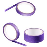 set of 3 rolls: purple art craft tape – removable masking tape for multi-purpose diy labeling and decoration - 1/2 inch x 40 yards & 1.5 inches x 20 yards logo