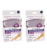 🧽 spongeables shaving soap in a sponge, lavender scent - exfoliating & cruelty-free | 20+ uses, pack of 2 logo