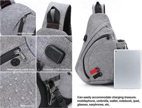 img 1 attached to AmHoo Backpack Crossbody Shoudler Daypack Outdoor Recreation for Camping & Hiking