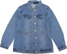 img 1 attached to Agnes Orinda Jackets Classic Washed Women's Clothing for Coats, Jackets & Vests
