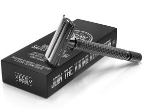 img 1 attached to High-Quality Long Handle Double Edge Safety Razor Kit - Butterfly Open Design with 10 Premium Japanese Stainless Steel Blades - Ideal Close Shave Razor for Men with Clean Results.