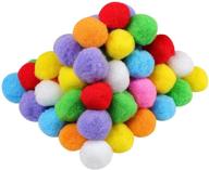 🎨 100 pack of assorted 1.5 inch pom poms for creative crafts decorations - various colors, ideal for diy projects logo