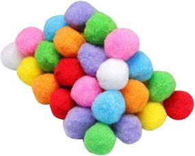 img 1 attached to 🎨 100 Pack of Assorted 1.5 Inch Pom Poms for Creative Crafts Decorations - Various Colors, Ideal for DIY Projects