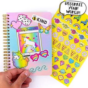 img 1 attached to 🦄 Just My Style 1500+ Sticker Book for Kids by Horizon Group USA - Positivity Quotes, Sweet Treats, VSCO Girl, Unicorns & More! 43 Pages of Absolute Fun