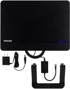 img 4 attached to 📺 Антенна Philips Smart TV с отображением силы сигнала | Поддерживает 4K 1080P VHF UHF | Дальний диапазон, усилитель сигнала | Включает коаксиальный кабель 10 футов | Модель: SDV3238N/27