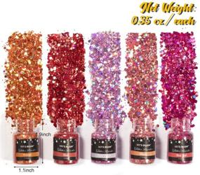 img 2 attached to ✨ Holographic Chunky Glitter Set - 0.35oz Each, Mixed Craft Glitters for Epoxy Resin, Nail Art, Slime, Epoxy Tumblers - LET'S RESIN