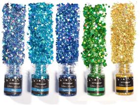 img 3 attached to ✨ Holographic Chunky Glitter Set - 0.35oz Each, Mixed Craft Glitters for Epoxy Resin, Nail Art, Slime, Epoxy Tumblers - LET'S RESIN