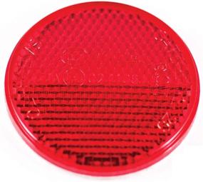 img 2 attached to 🚦 Set of 4 (2 Red/2 Amber) - 2-Inch Round Reflector for Bikes, Trailers, Trucks, Boats, Mailboxes, Construction, Signage - DOT/SAE Approved with Powerful Adhesive