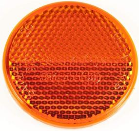 img 1 attached to 🚦 Set of 4 (2 Red/2 Amber) - 2-Inch Round Reflector for Bikes, Trailers, Trucks, Boats, Mailboxes, Construction, Signage - DOT/SAE Approved with Powerful Adhesive