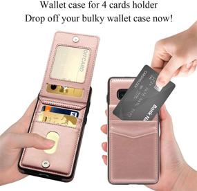 img 2 attached to 👜 Premium Leather Folio Flip Galaxy S10 Plus Wallet Case with Card Slots - Rose Gold - Protects Samsung Galaxy S10+ with Shockproof Card Holder