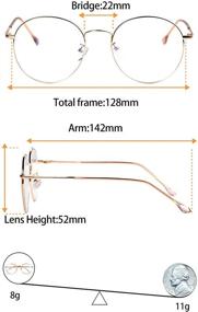 img 3 attached to 👓 POMIDEA Metal Frame Blue Light Glasses for Women Men, Computer Blue Light Blocking Glasses Anti Eyestrain Reading Eyeglasses Lightweight Round Glasses - 3 Pack (Rose Gold Silver)