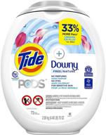 🌊 tide pods + downy free: high-quality liquid laundry detergent pacs (73 count) logo